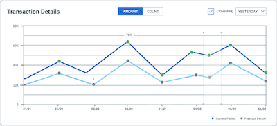 Transaction Details- Amount and Count 